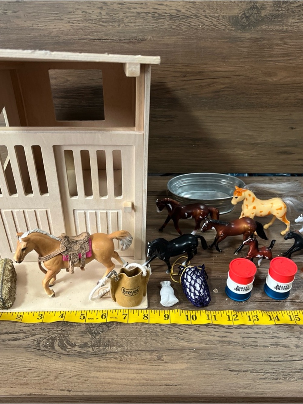 Schleich TAN WHITE Pony Horse/saddle, Breyer Hill Top Stable With Asst Other Fig